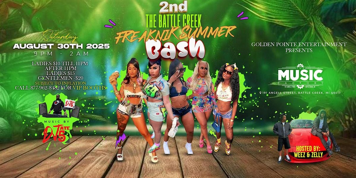 The 2nd Annual Battle Creek FREAKNIK Summer Bash, 30 August | Event in Battle Creek | AllEvents