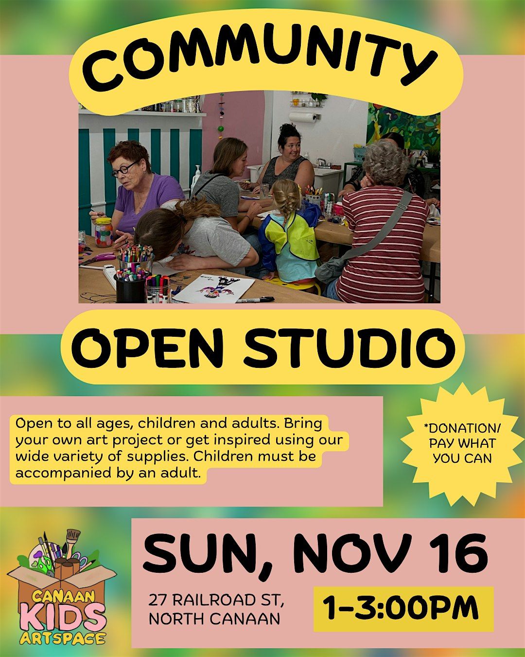 Community Open Studio, 16 November | Event in Canaan | AllEvents