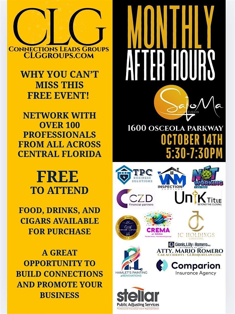 CLG After Hours October - FREE, 14 October | Event in Kissimmee | AllEvents