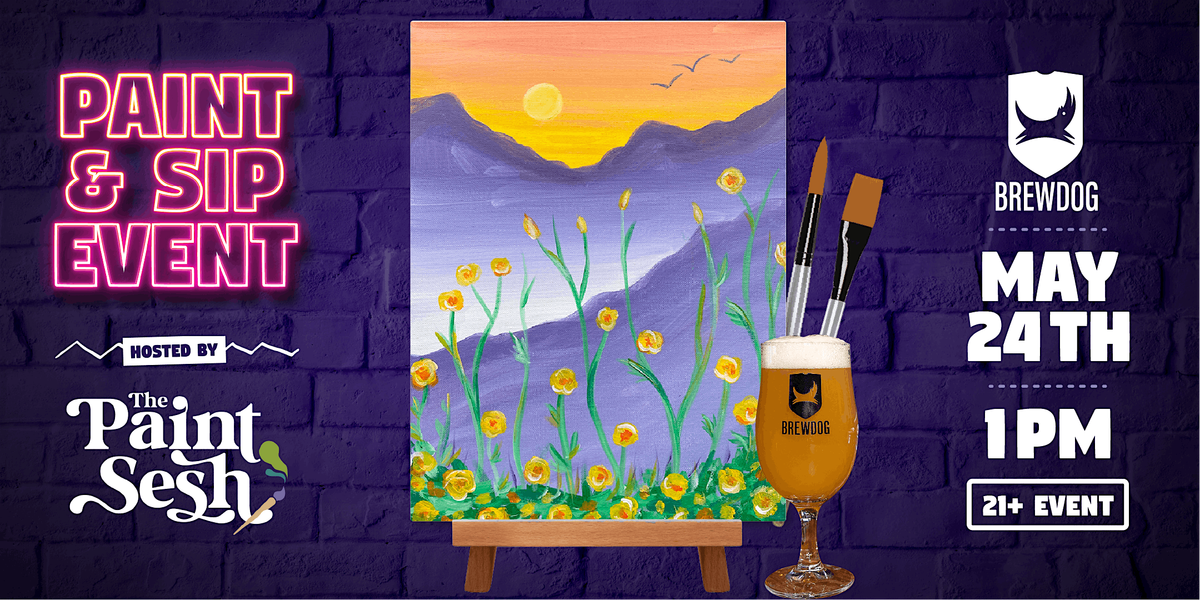 Paint & Sip Painting Event in Cincinnati, OH – “Wildflowers” at BrewDog, 24 May | Event in Cincinnati