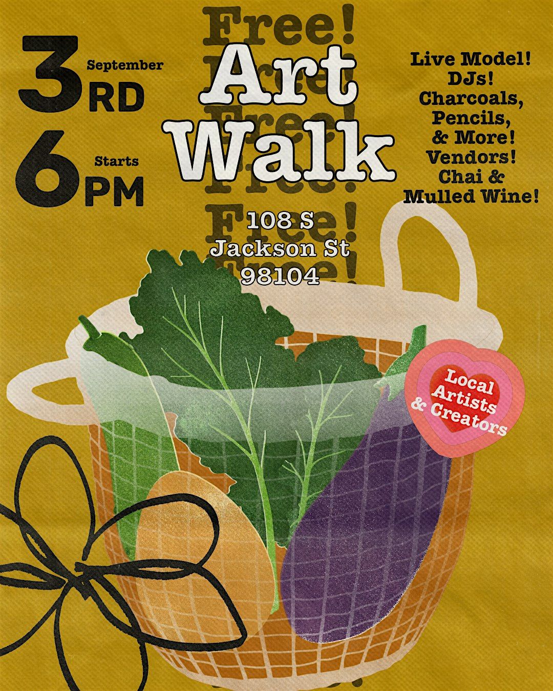 ART WALK! OPEN FIGURE CLASS & MARKET!, 3 September | Event in Seattle | AllEvents