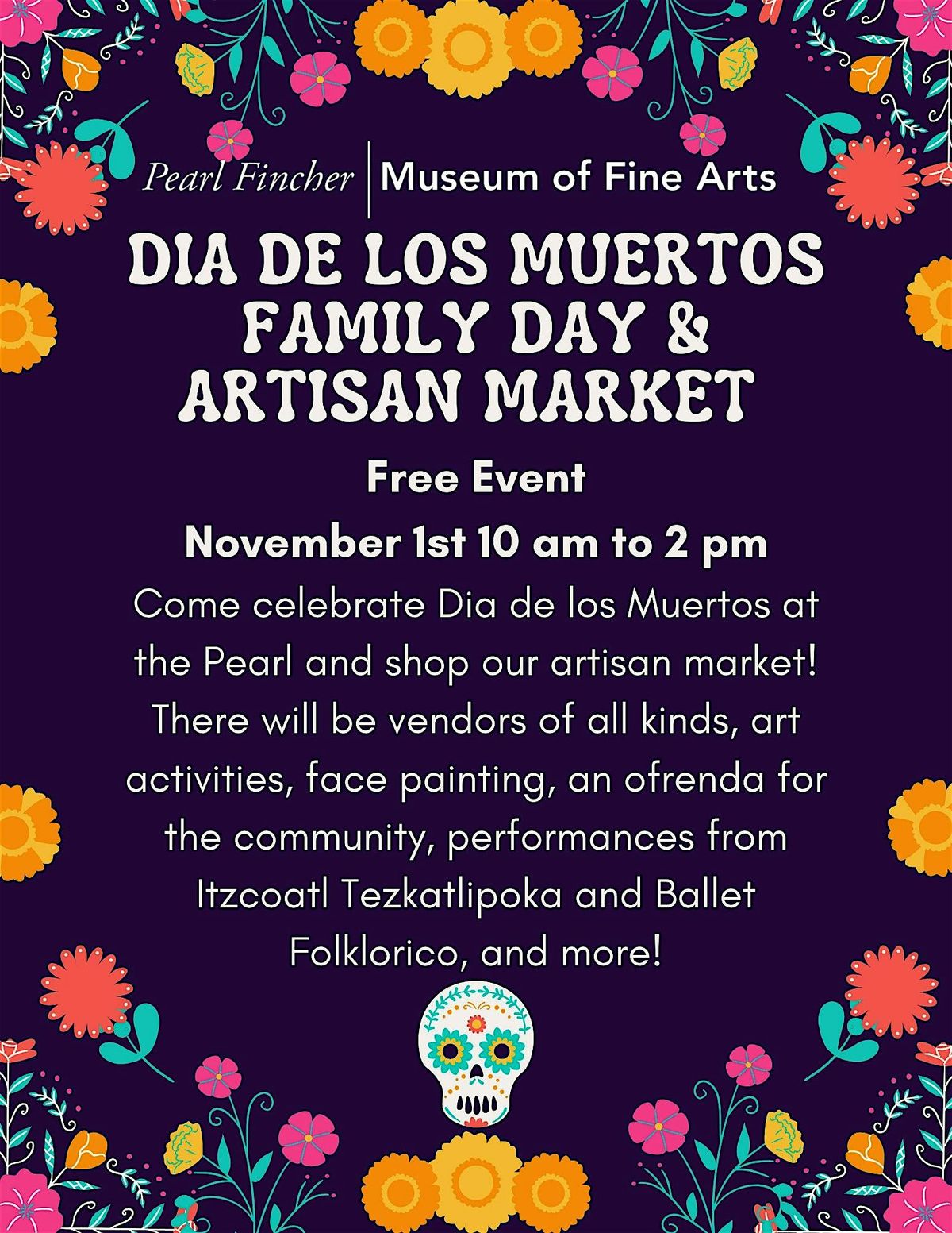 Dia de los Muertos Family Day & Artisan Market, 1 November | Event in Spring | AllEvents