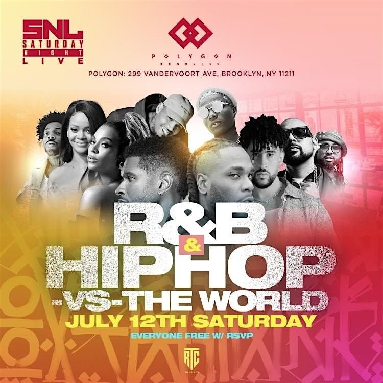 R&B vs Hip Hop at Polygon: Everyone Free entry with RSVP, 12 July | Event in Brooklyn | AllEvents