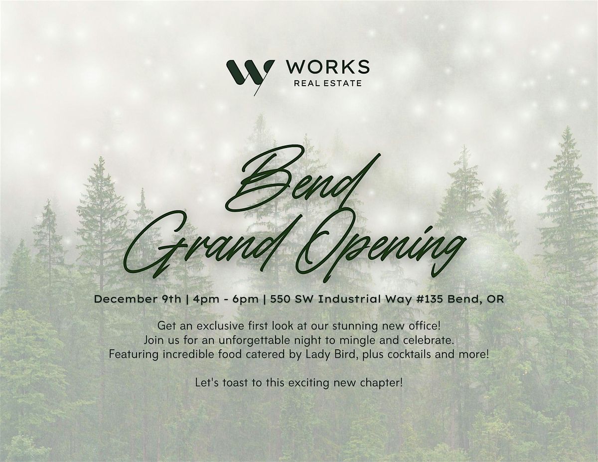 Bend Grand Opening, 9 December | Event in Bend | AllEvents