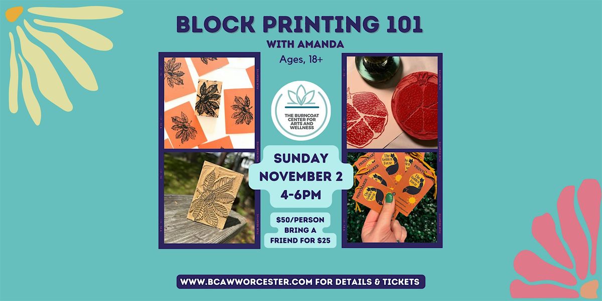 Block Printing 101, 2 November | Event in Worcester | AllEvents