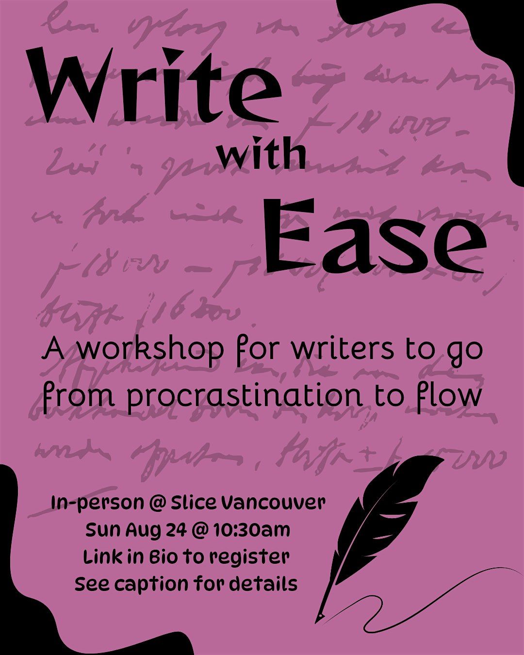 Write With Ease: From Procrastination to Flow, 24 August | Event in Vancouver | AllEvents