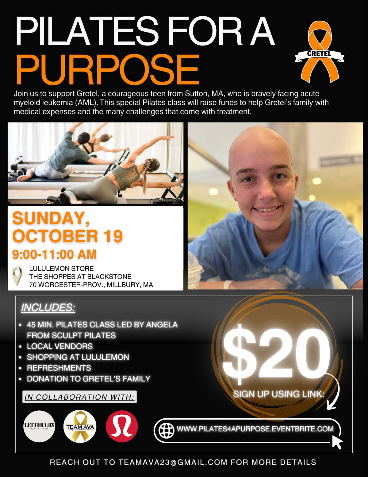Pilates for a Purpose, 19 October | Event in Millbury | AllEvents