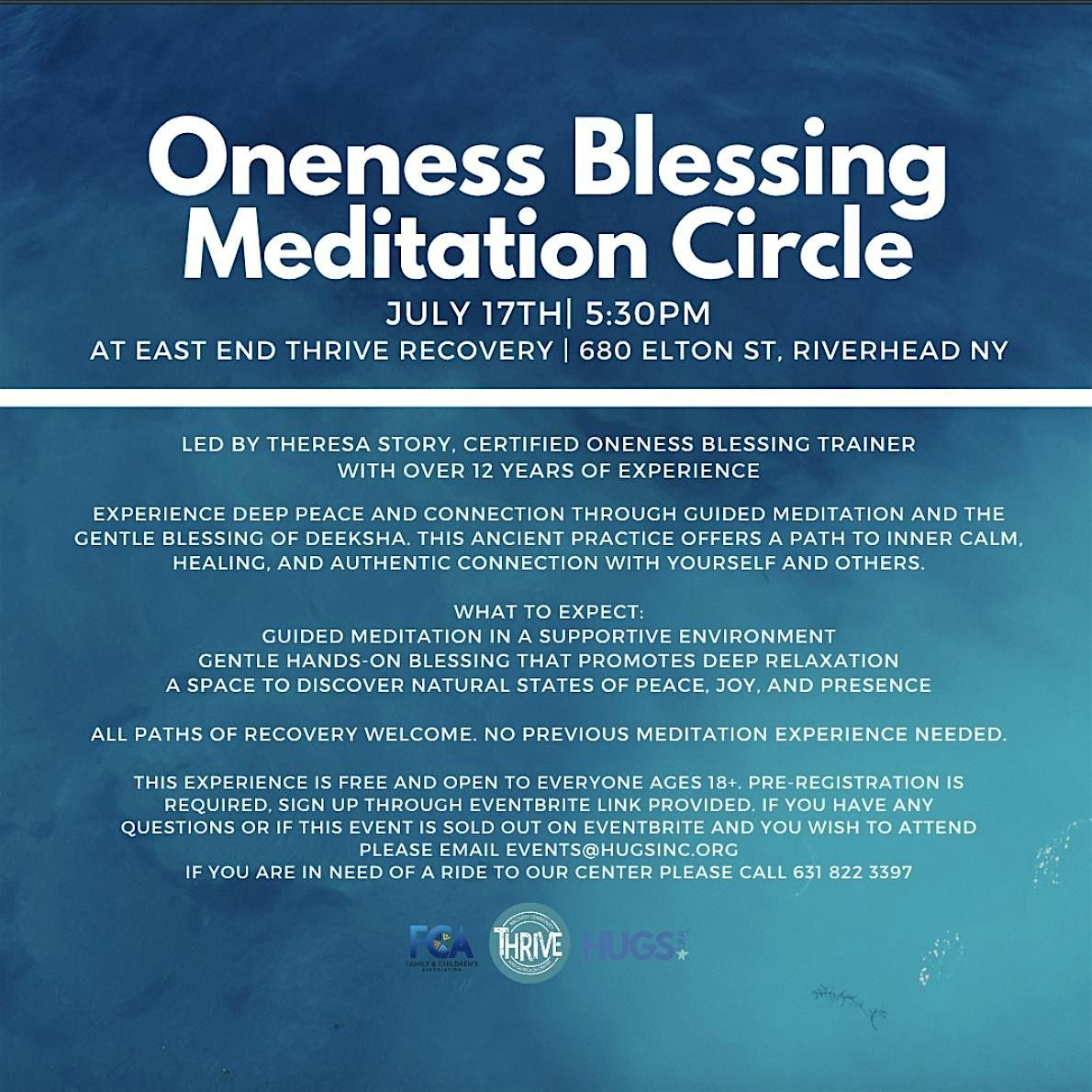 Oneness Blessing Meditation Circle, 17 July | Event in Riverhead | AllEvents