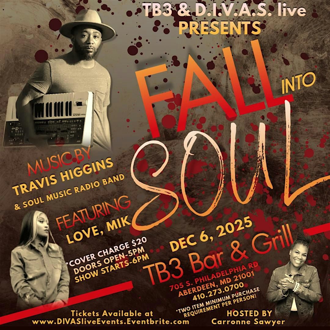 "Fall Into Soul" at TB3 Bar & Grill, 6 December | Event in Aberdeen | AllEvents