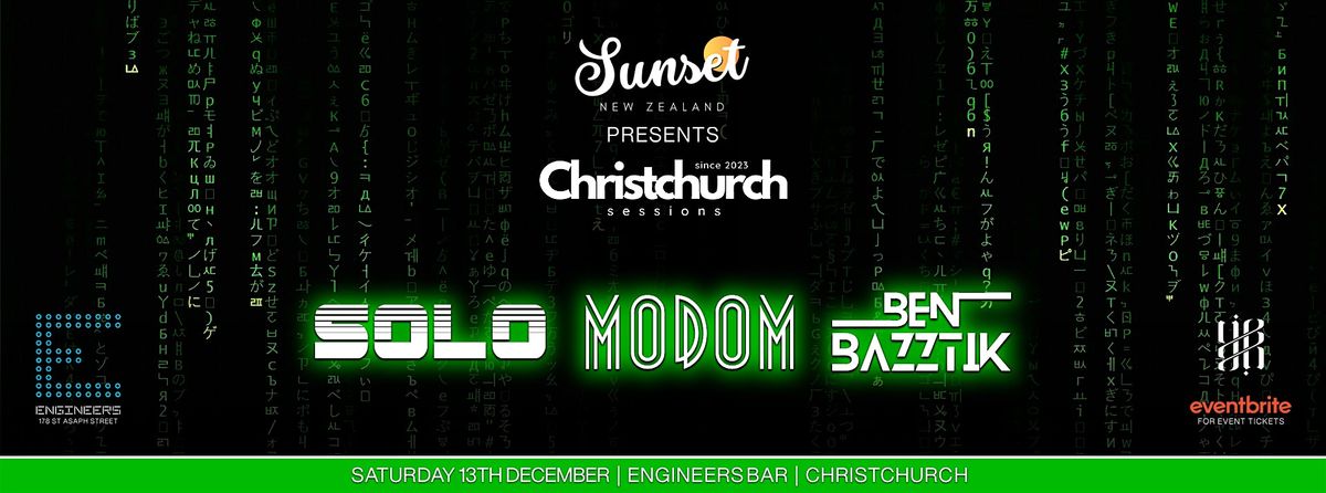 Sunset New Zealand presents: 2025 Christchurch Sessions THE MATRIX EDITION, 13 December | Event in Christchurch