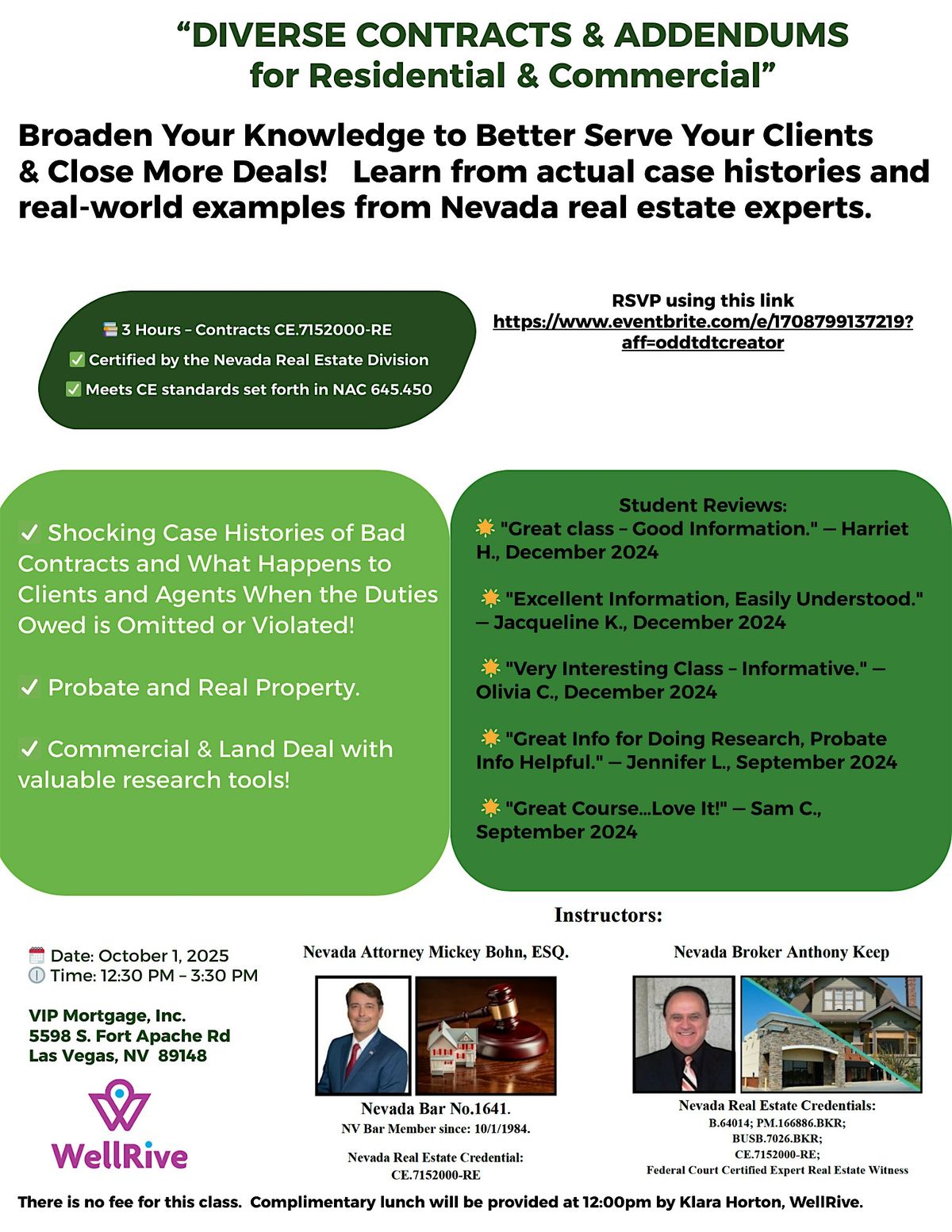 Diverse Contracts & Addendums for Residential & Commercial, 1 October | Event in Las Vegas | AllEvents