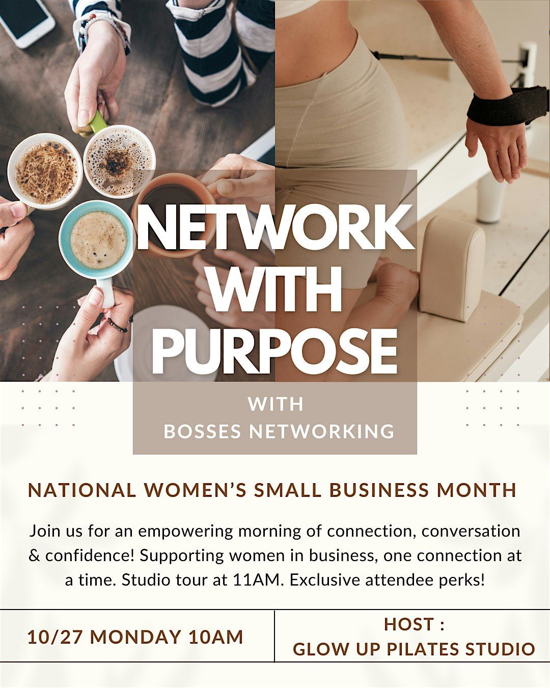 Bosses Networking Pop Up at Glow Up Pilates Studio, 27 October | Event in Pearland | AllEvents