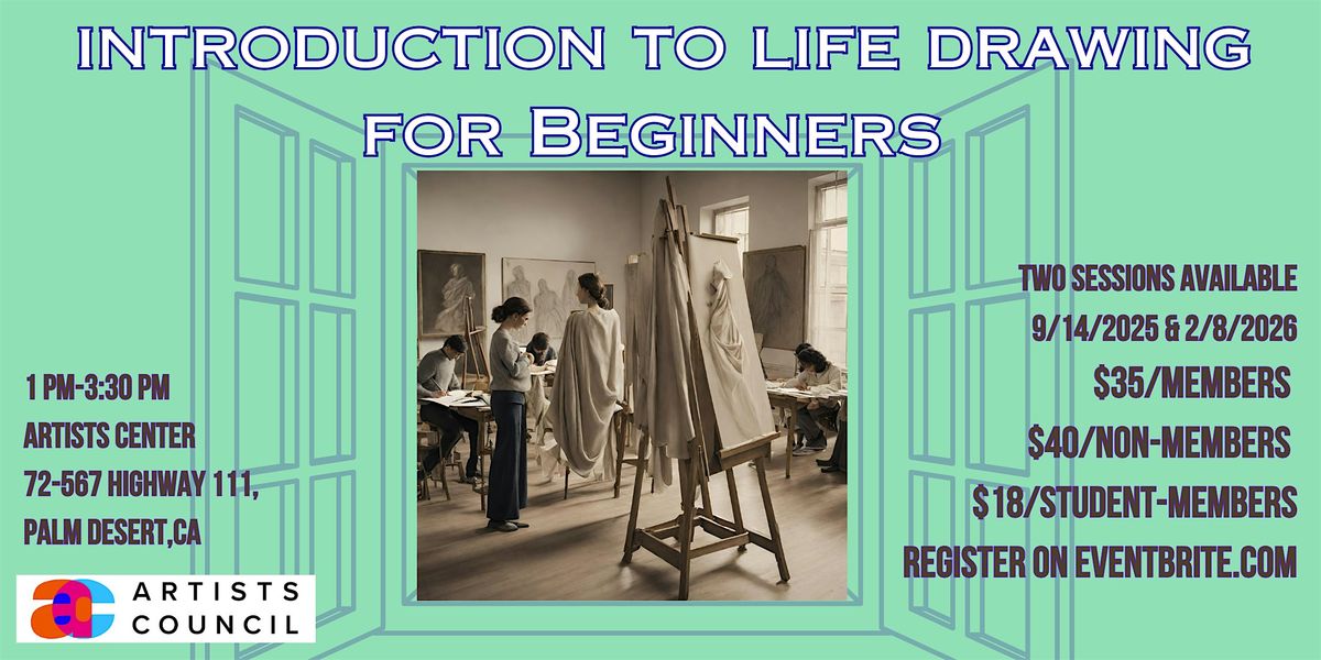 Introduction to Life Drawing for Beginners with Laurel Goddard Thomas, 14 September | Event in Palm Desert