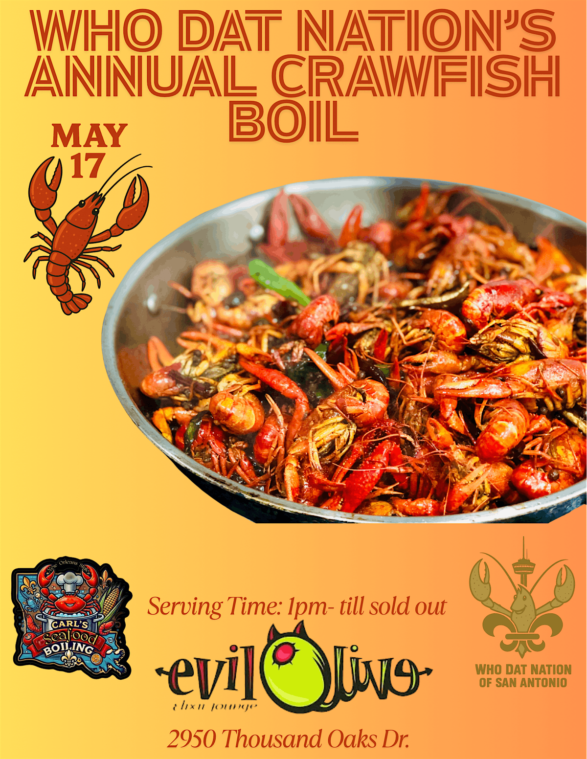 Who Dat Nation of San Antonio  Annual Crawfish Boil | Event in San Antonio | AllEvents