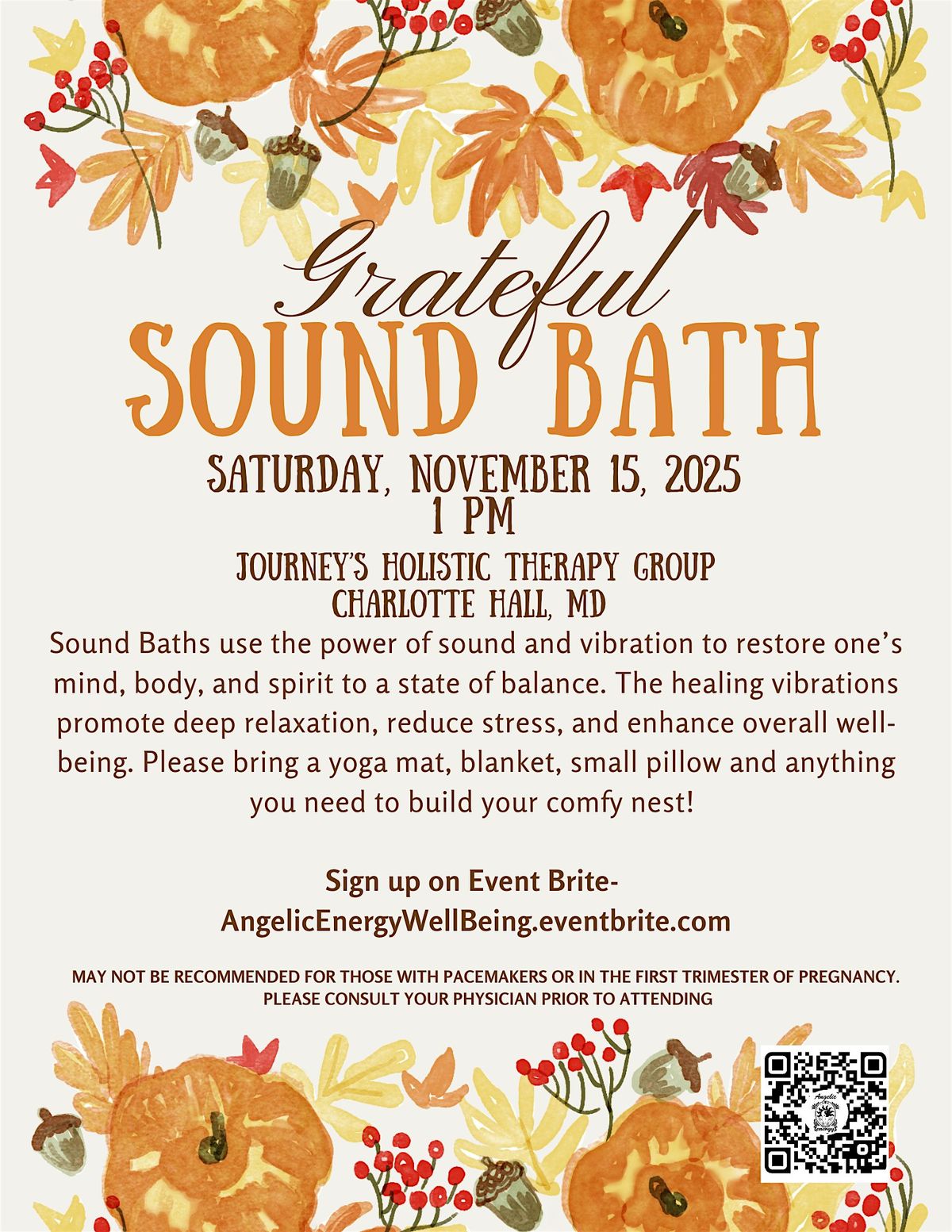 Grateful Sound Bath Immersion, 15 November | Event in Charlotte Hall | AllEvents