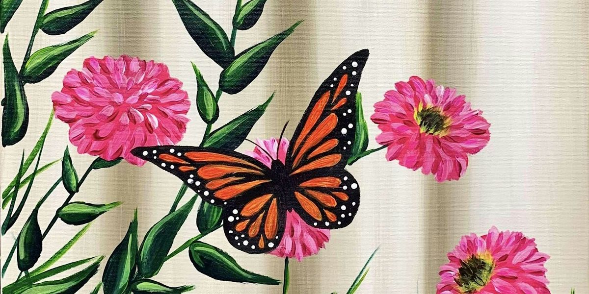 Pink Zinnia Picnic - Paint and Sip by Classpop!™, 10 August | Event in Danville | AllEvents