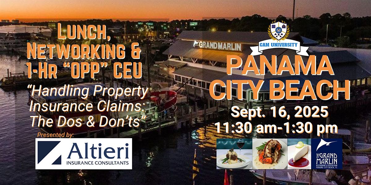 CAM U Panama City Beach Complimentary Lunch and 1-Hr CEU | The Grand Marlin, 16 September | Event in Panama City Beach