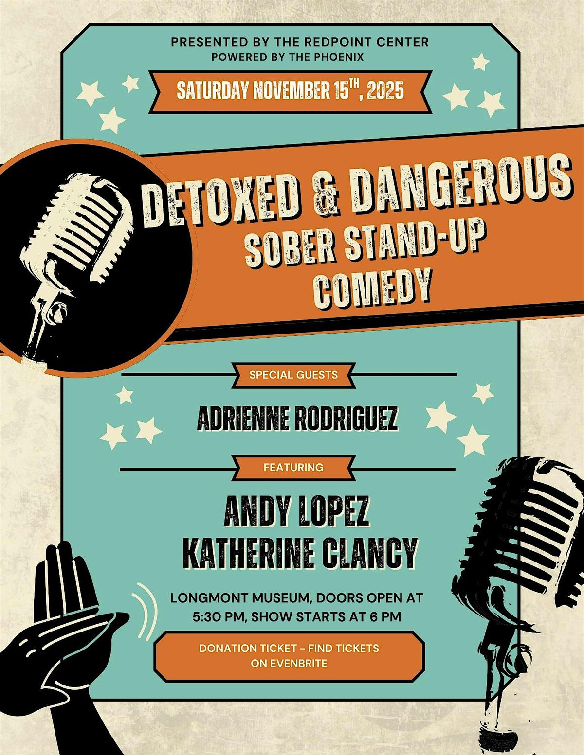 Detoxed & Dangerous - Sober Stand-Up Comedy, 15 November | Event in Longmont | AllEvents