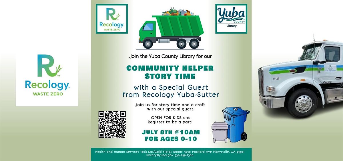 Community Helper Story Time with Recology Yuba-Sutter, 8 July | Event in Marysville | AllEvents