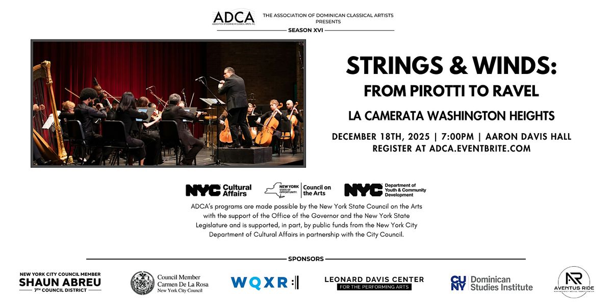 Strings & Winds: From Pirotti to Ravel, 18 December | Event in New York | AllEvents