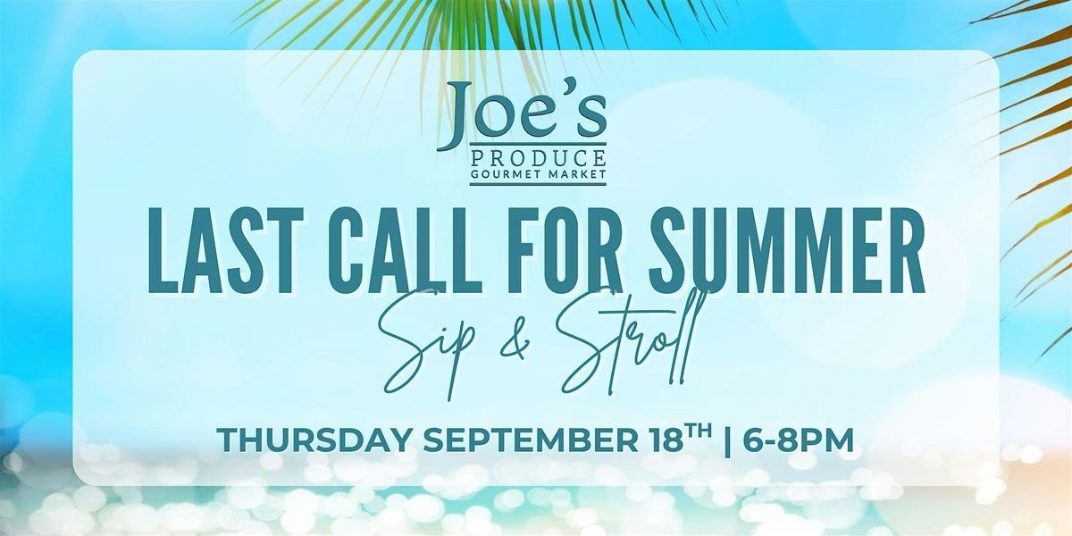 Last Call For Summer Sip & Stroll, 18 September | Event in Livonia | AllEvents