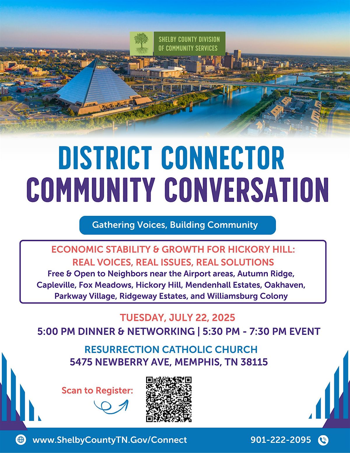 A Community Conversation with the Connector Program - Hickory Hill, 22 July | Event in Memphis | AllEvents