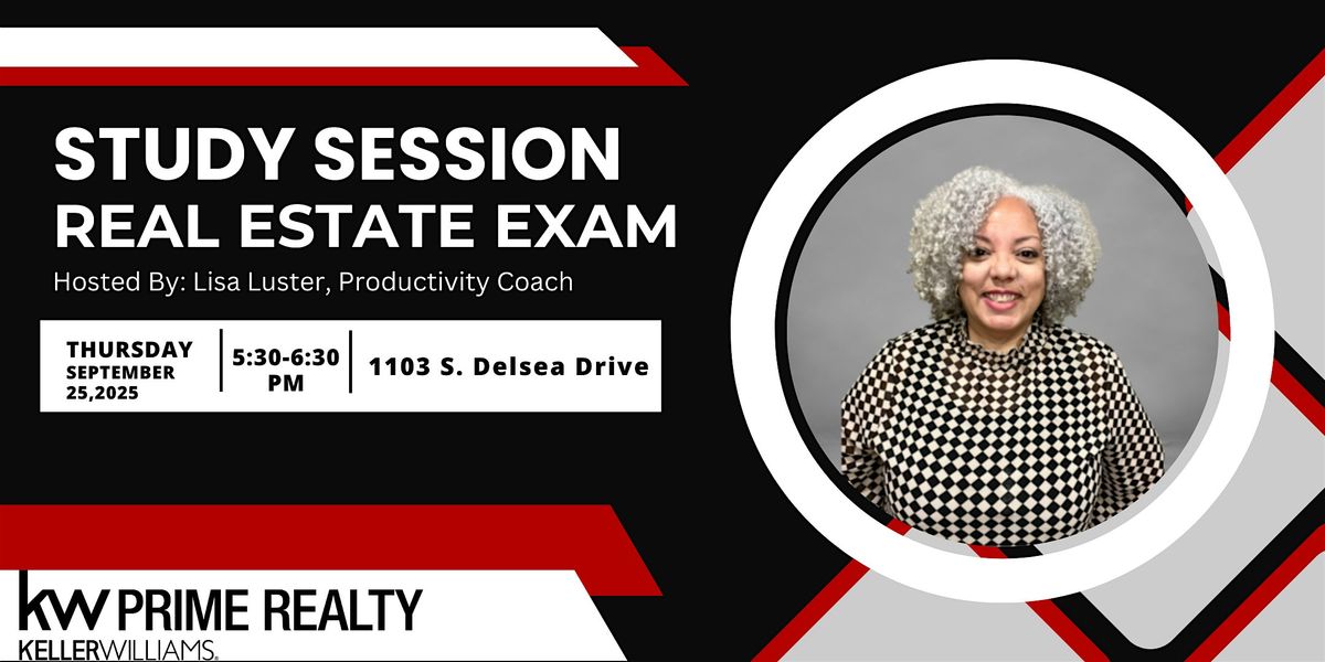 Real Estate Exam Study Session with Productivity Coach Lisa, 25 September | Event in Vineland | AllEvents
