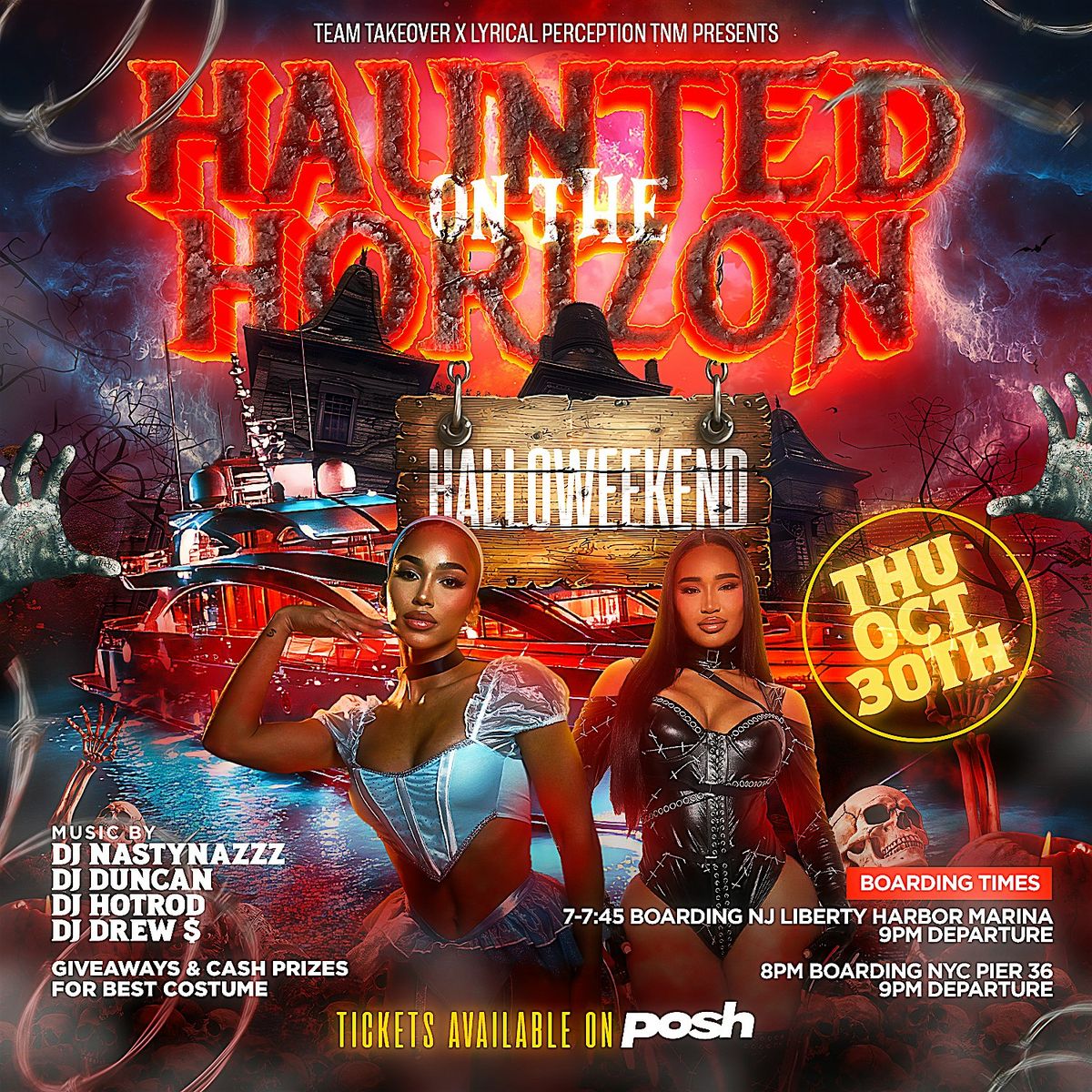 Haunted On The Horizon Party Cruise, 30 October | Event in Jersey City | AllEvents