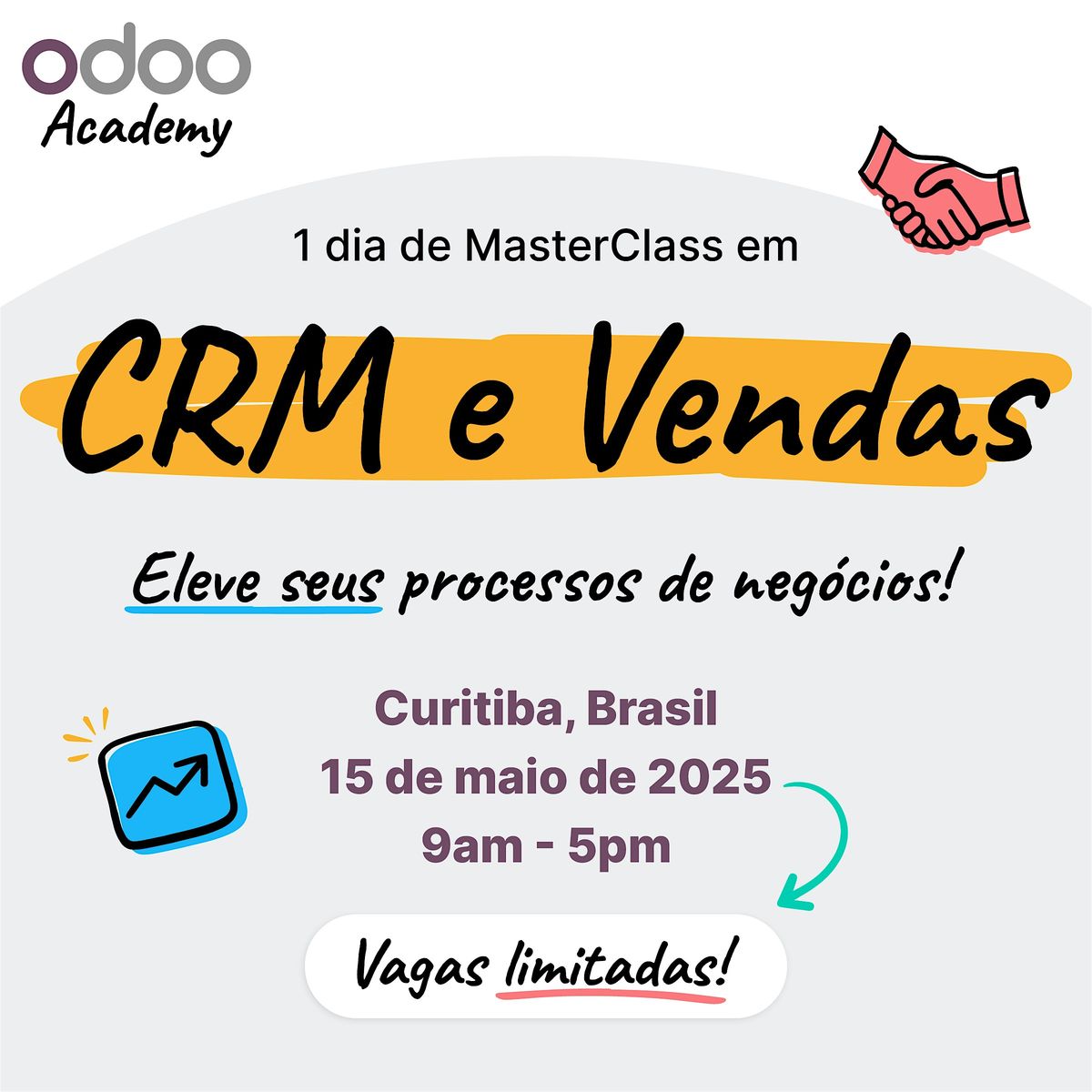 Odoo Academy Curitiba: CRM e Vendas, 15 May | Event in Curitiba | AllEvents