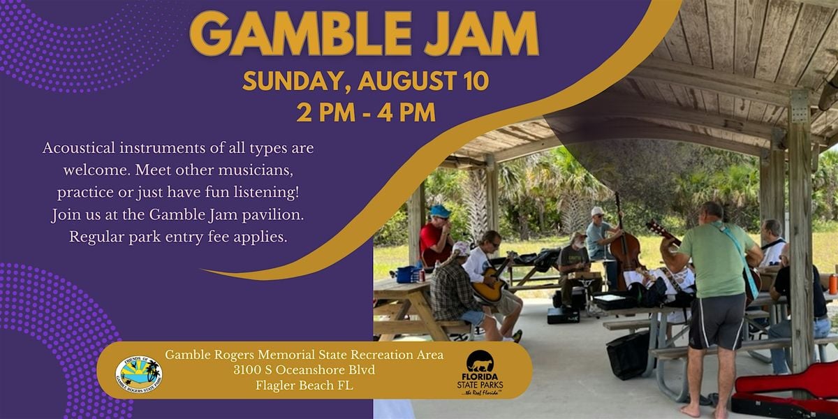 Gamble Jam, 10 August | Event in Flagler Beach | AllEvents