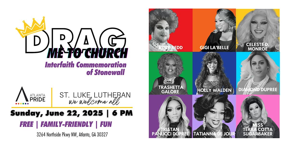 Drag Me to Church - Interfaith Commemoration of Stonewall, 22 June | Event in Atlanta | AllEvents