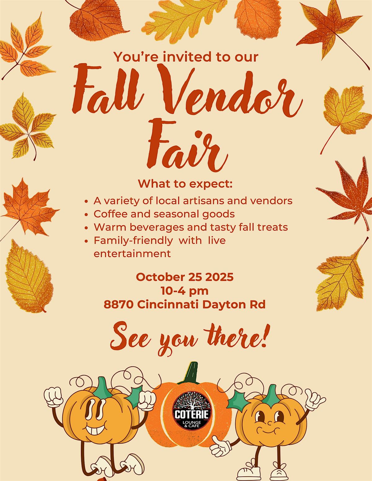 Fall Vendor Fair, 25 October | Event in Olde West Chester | AllEvents