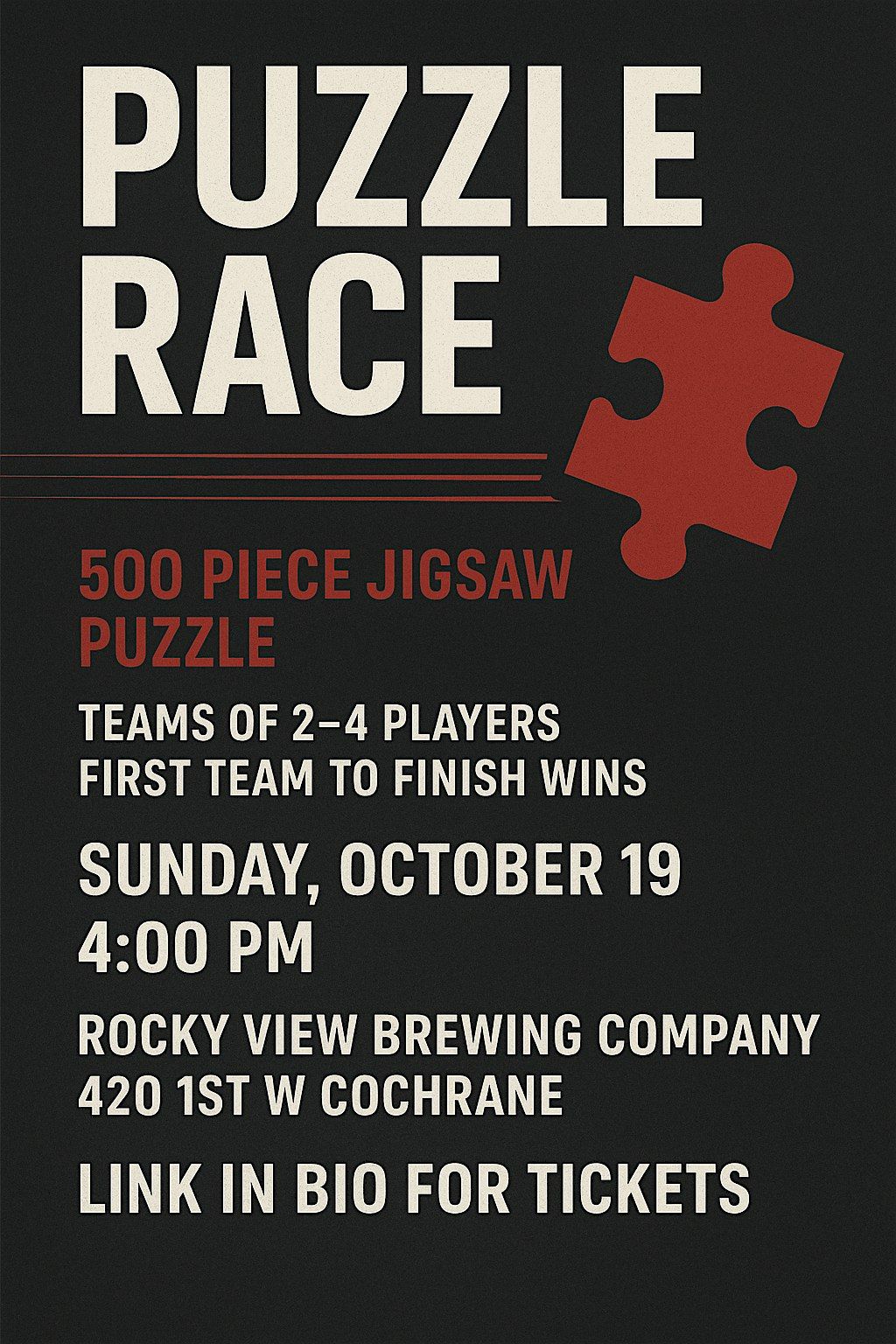 November Puzzle Race | Event in Cochrane | AllEvents