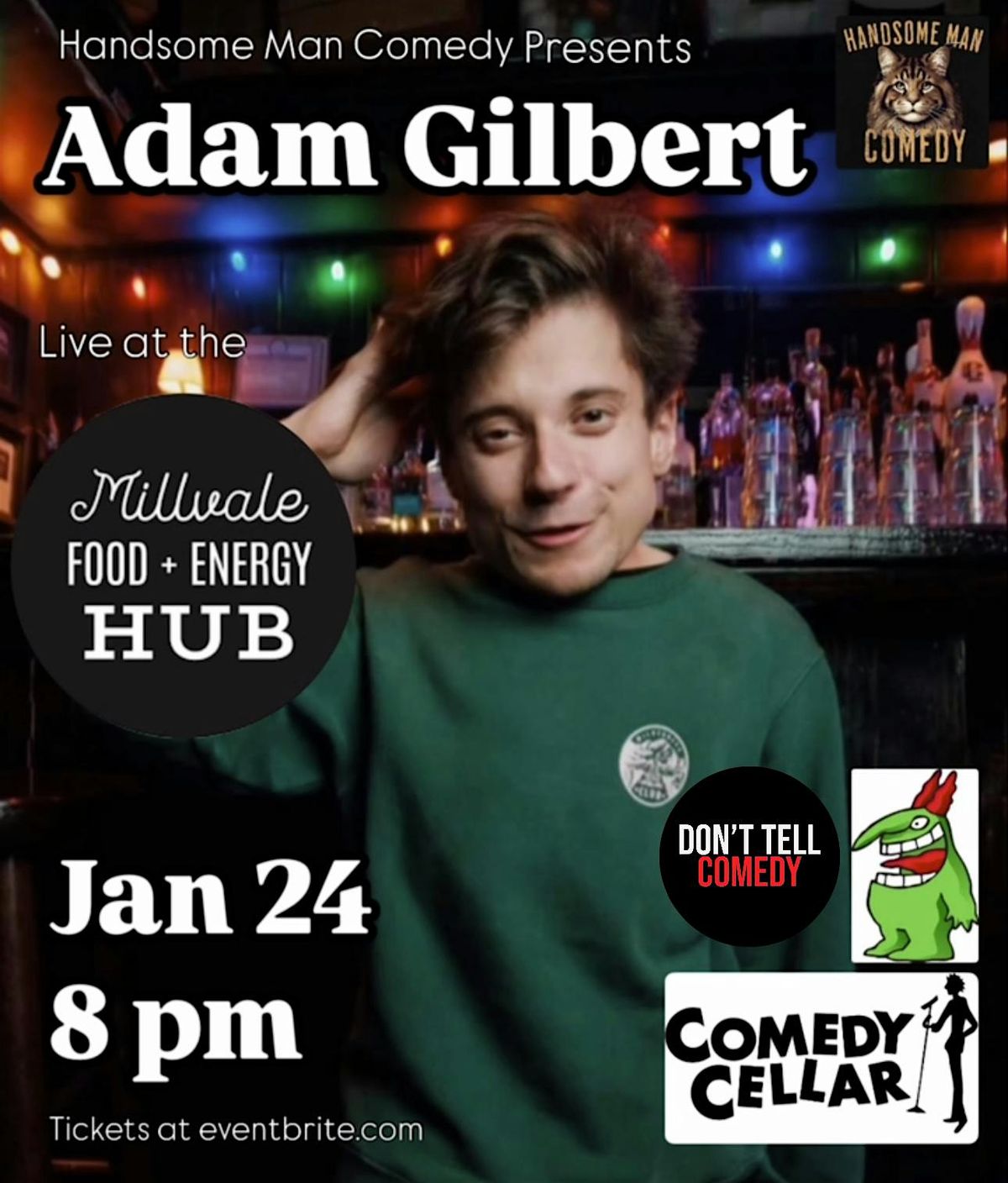 Handsome Man Comedy Presents: Adam Gilbert, 24 January | Event in Millvale | AllEvents