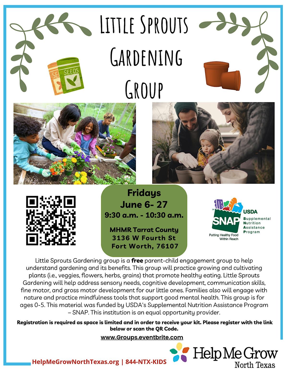 Face to Face Little Sprouts Gardening Group- Fort Worth, 6 June | Event in Fort Worth | AllEvents