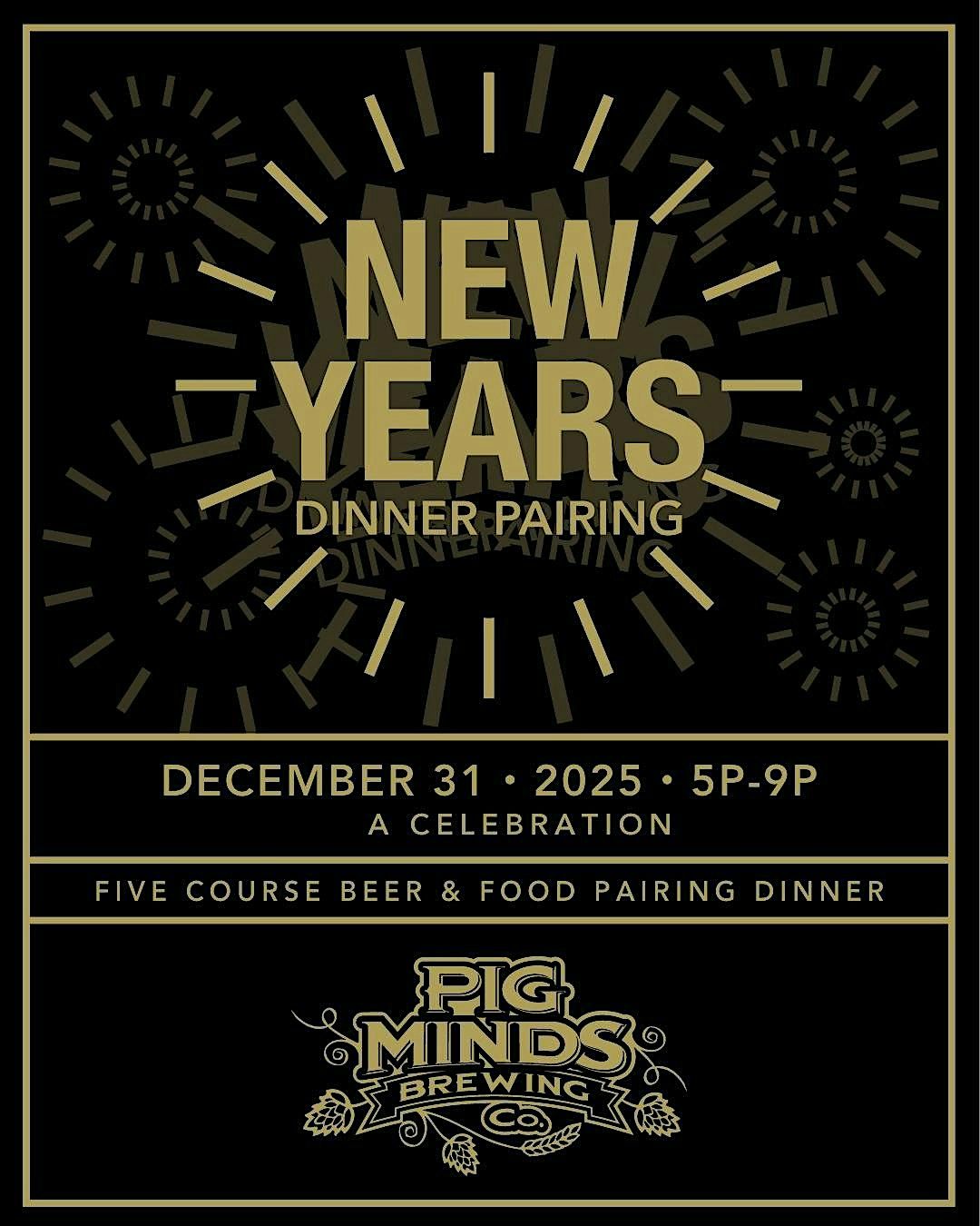 Pig Minds NYE Beer & Food Pairing Dinner, 31 December | Event in Machesney Park | AllEvents
