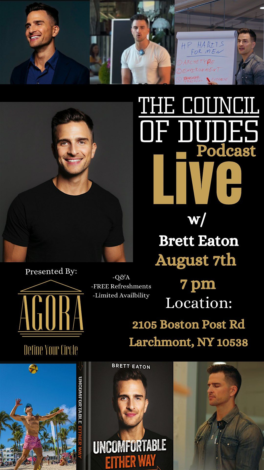 The Council of Dudes Podcast Life w/ Brett Eaton, 7 August | Event in Larchmont | AllEvents