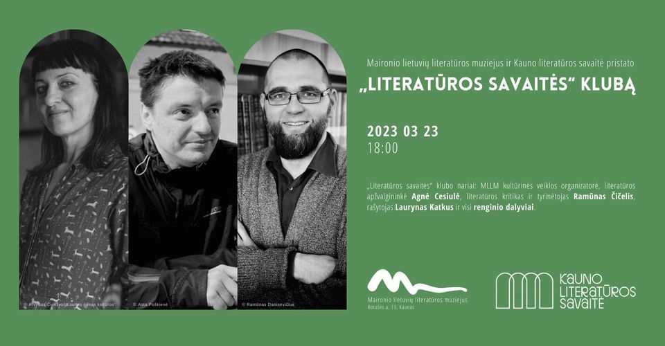 „Literatūros savaitės“ klubas. Antrasis susitikimas, 23 March | Event in Kaunas | AllEvents.in
