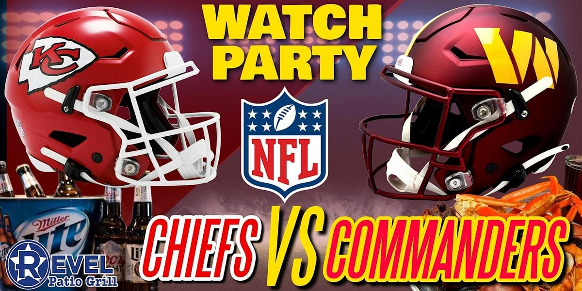 Commanders vs  Chiefs!! - Watch Party at The Revel!, 27 October | Event in Frisco | AllEvents