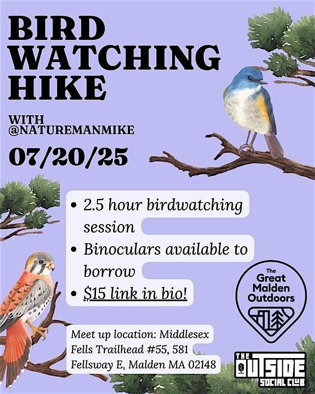 Bird Watching Hike with Nature Man Mike!, 20 July | Event in Malden | AllEvents