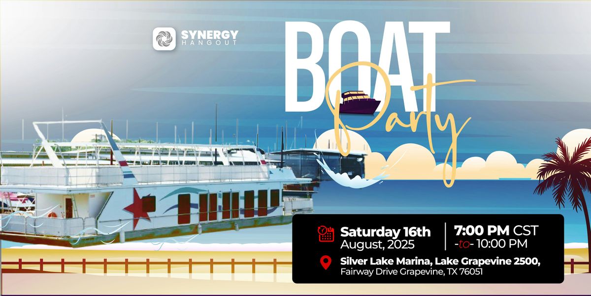 Synergy Hangout All White Boat Party, 16 August | Event in Grapevine | AllEvents