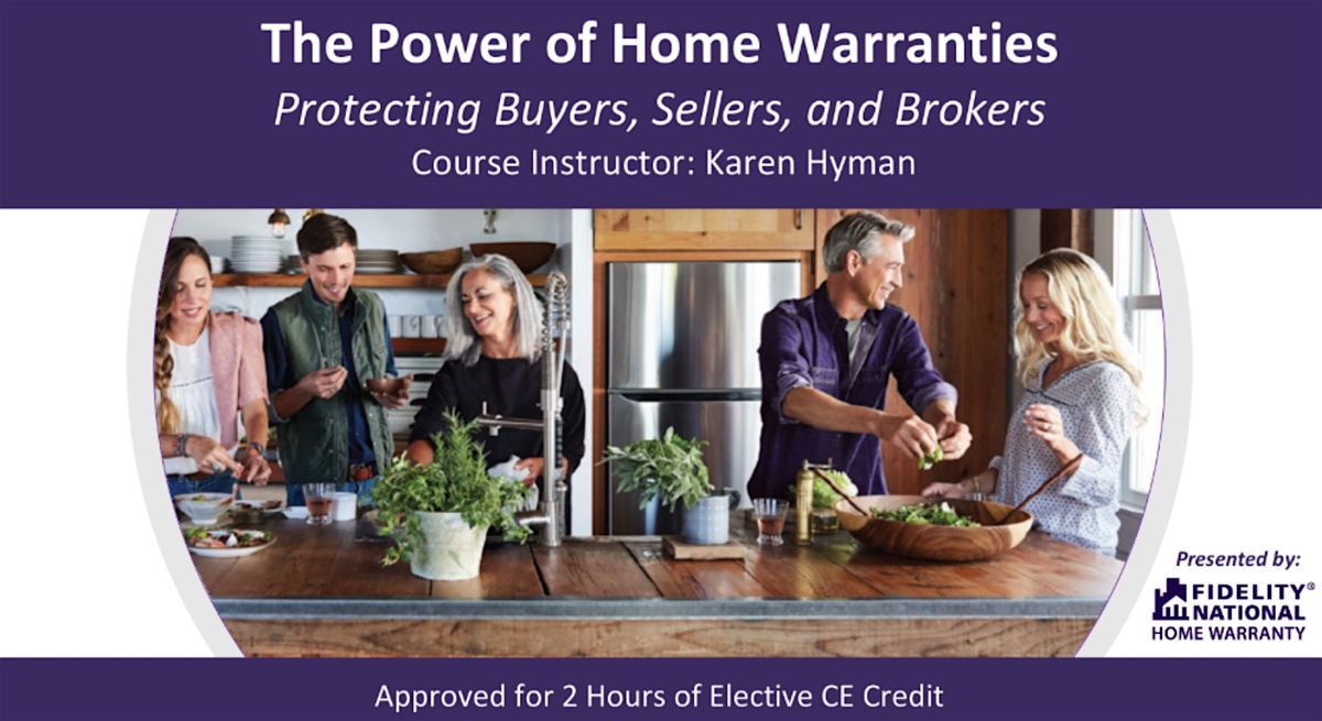 The Power of Home Warranties  Protecting Buyers, Sellers, & Brokers- 2 CEs, 11 September | Event in Englewood