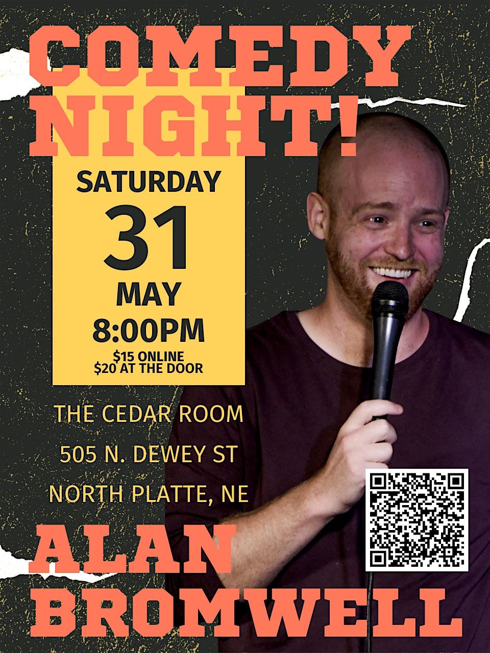 Alan Bromwell at The Cedar Room!, 31 May | Event in North Platte | AllEvents