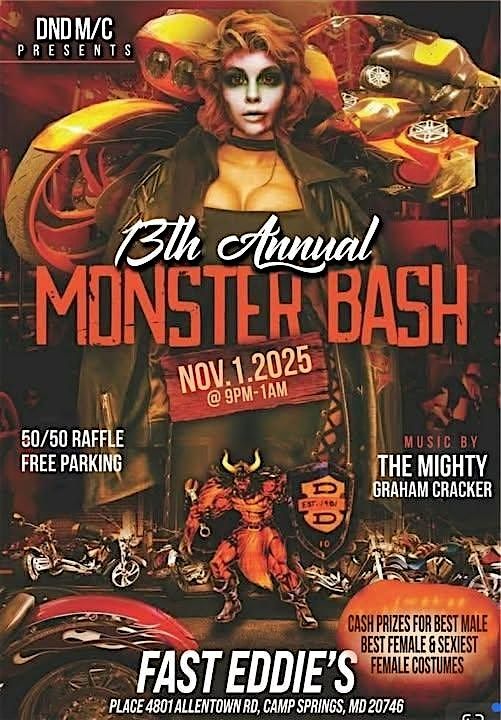 DND MC presents: 13th Annual Monster Bash, 1 November | Event in Camp Springs | AllEvents