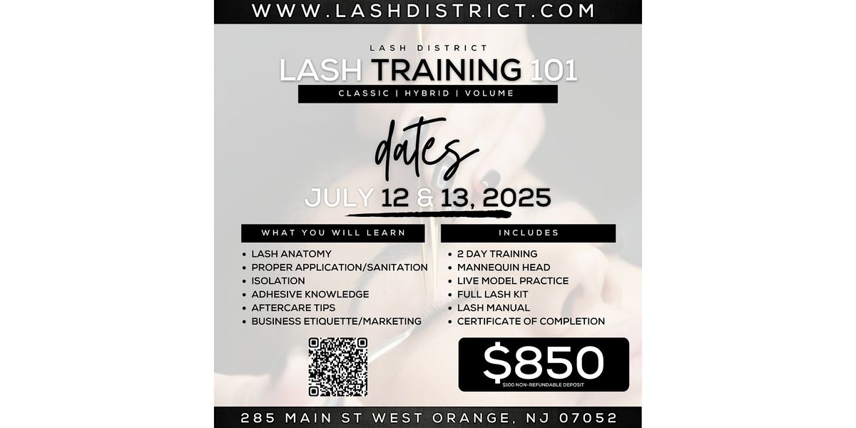 From Beginner to Boss: Lash Extension Certification Course, 12 July | Event in West Orange | AllEvents