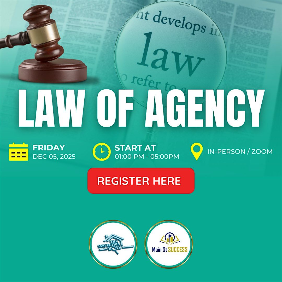 Law of Agency, 5 December | Event in Smithtown | AllEvents