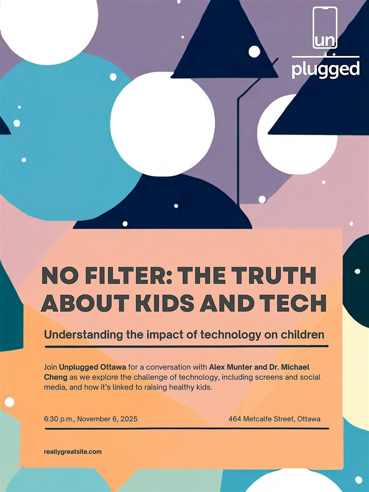 No Filter: The truth about kids and tech, 6 November | Event in Ottawa | AllEvents