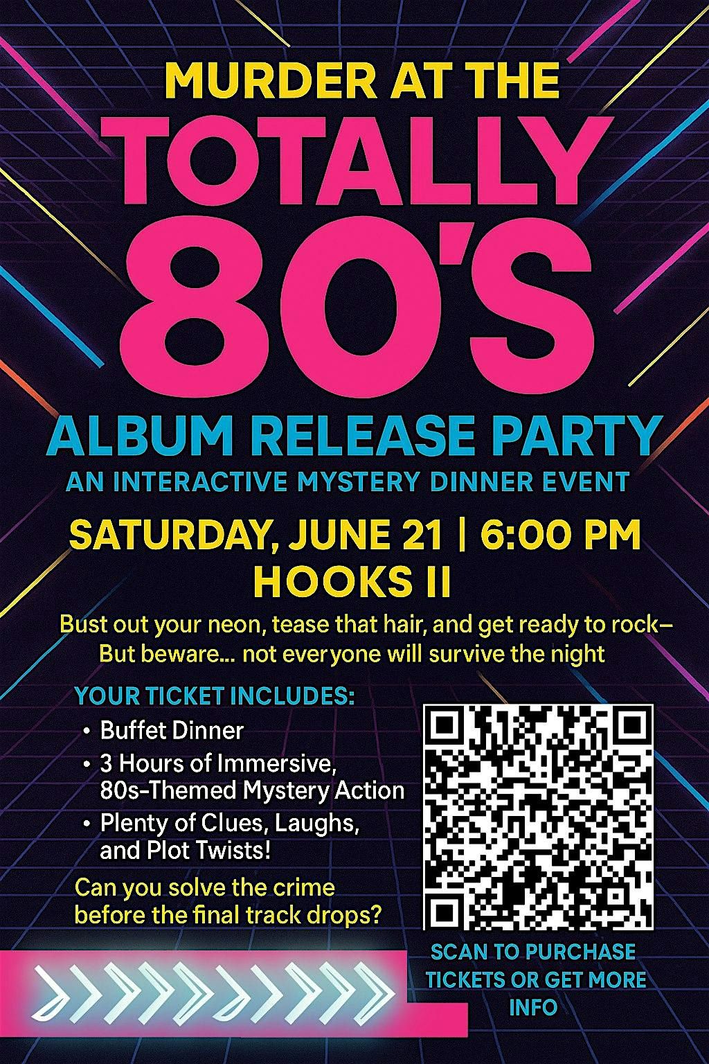 M**der at the Totally 80's Album Release Party, 21 June | Event in Morris | AllEvents