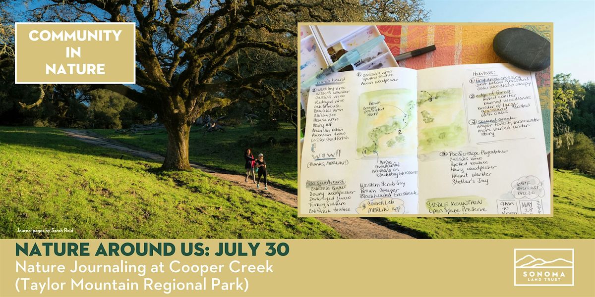 The Nature Around Us: Nature Journaling at Cooper Creek 7-30-25, 30 July | Event in Santa Rosa | AllEvents
