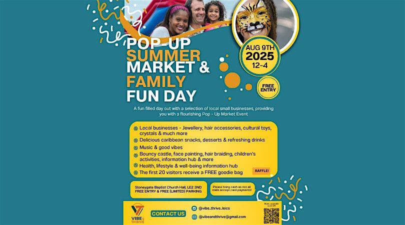 Vibe & Thrive Pop-Up Market and Family Fun Day, 9 August | Event in Stoneygate | AllEvents